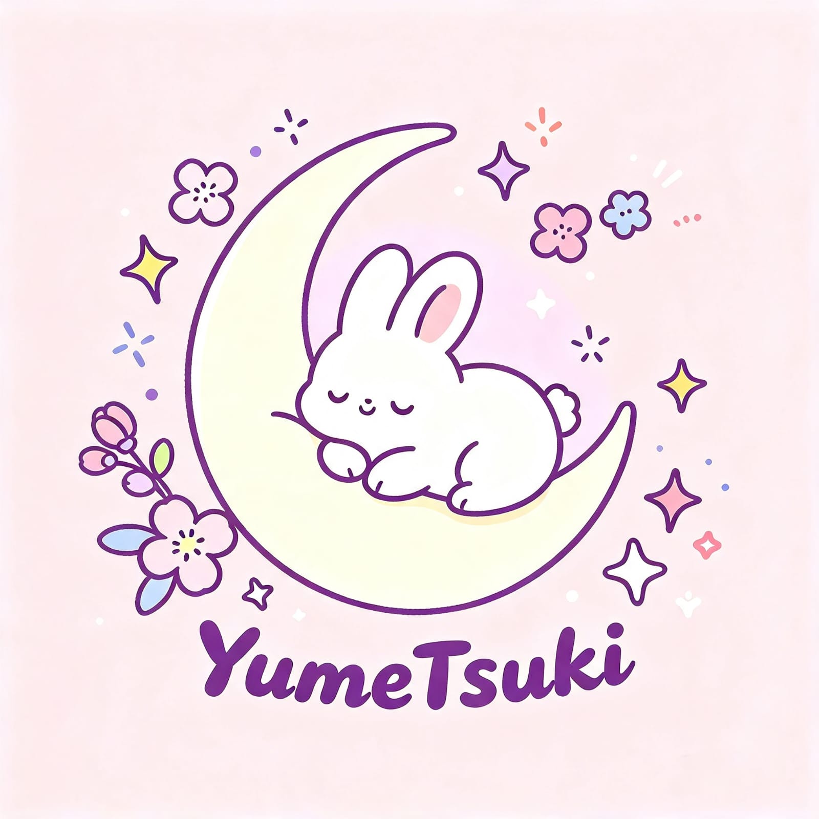Conejito durmiendo sobre la luna, la mascota de Yumetsuki